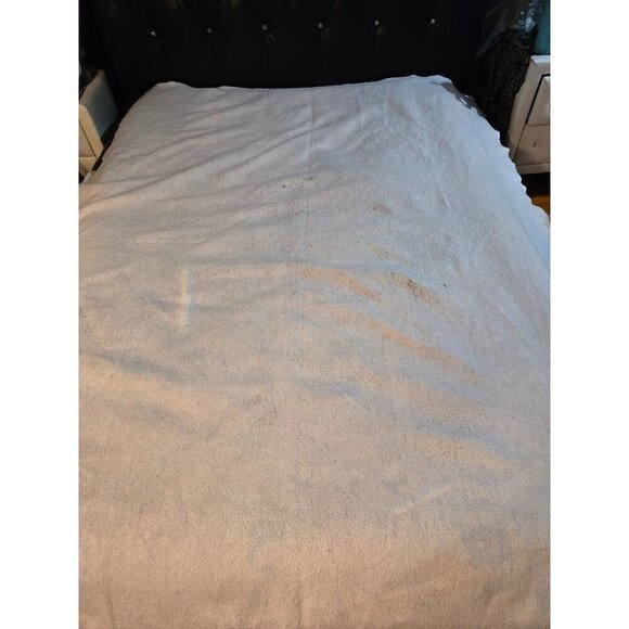 Vintage 80s The Smurfs Cartoon Pink Blanket Smurfette - Picture 10 of 12